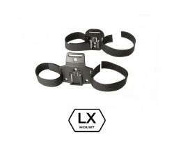 Kypäräkiinnike LEDX LX-mount Valo & akku kypärään tuuletusaukoilla